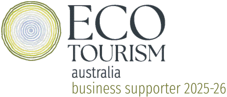 Eco Tourism Australia logo with circular design and text stating 